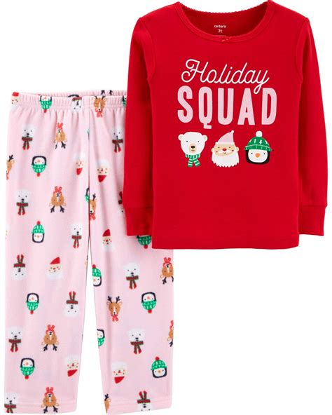 fleece christmas pajamas